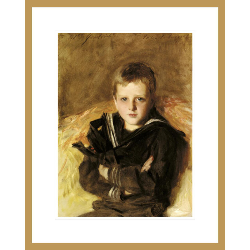 Portrait de Caspar Goodrich, John Singer Sargent, impression giclée sur cadre, H 21,75 po x l 17,45 po