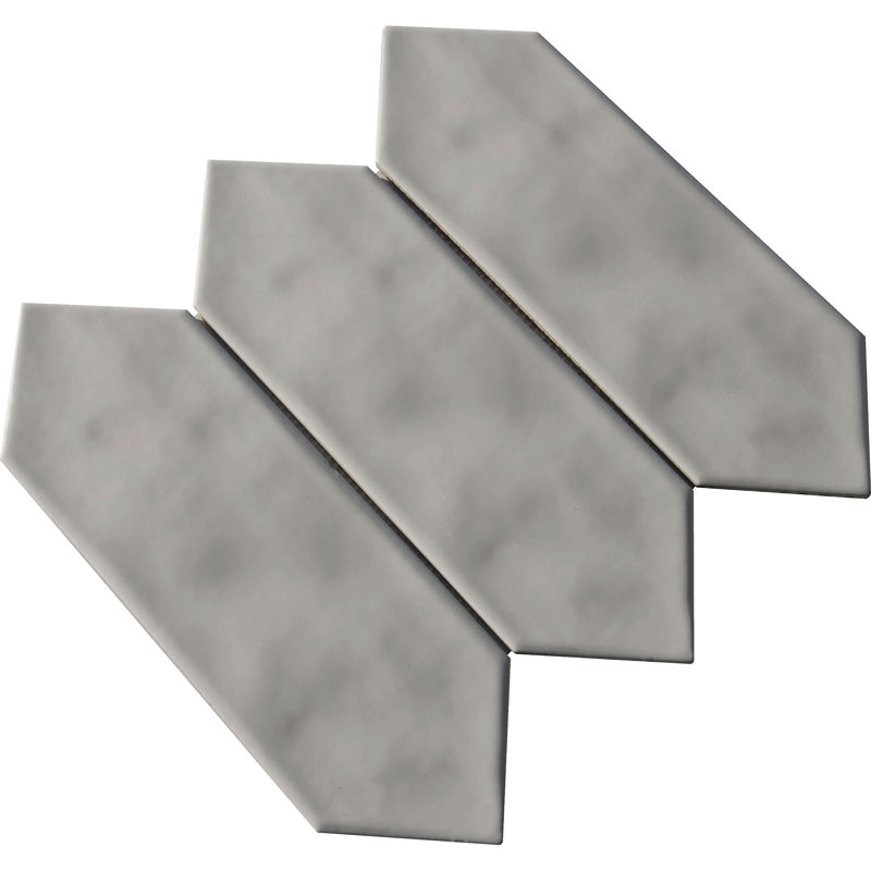 Carreau de mosaïque 4 po x 12 po, gris