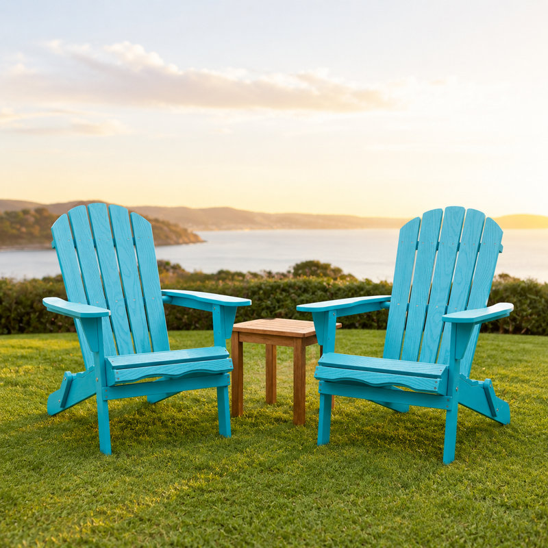 Folding Solid Wood Outdoor Lounge Chair with Embossed Grain, Weather Resistant Patio Seating for Garden, Backyard, Deck, Lawn, Pool Side, Comfortable Wide Seat with Tall Backrest, Durable Rustic Style Outdoor Relaxation Chair with Easy Assembly