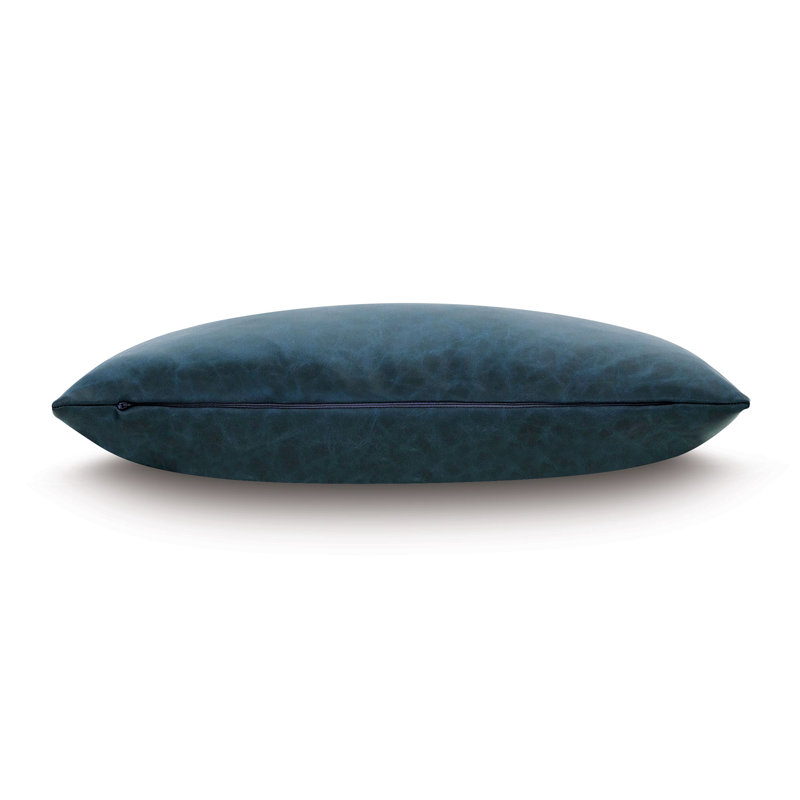 Nevin Lumbar Pillow Cover & Insert, 11"H x 21"W, Denim