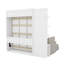 Grand lit escamotable mural avec canapé et tablettes, blanc-1322277014