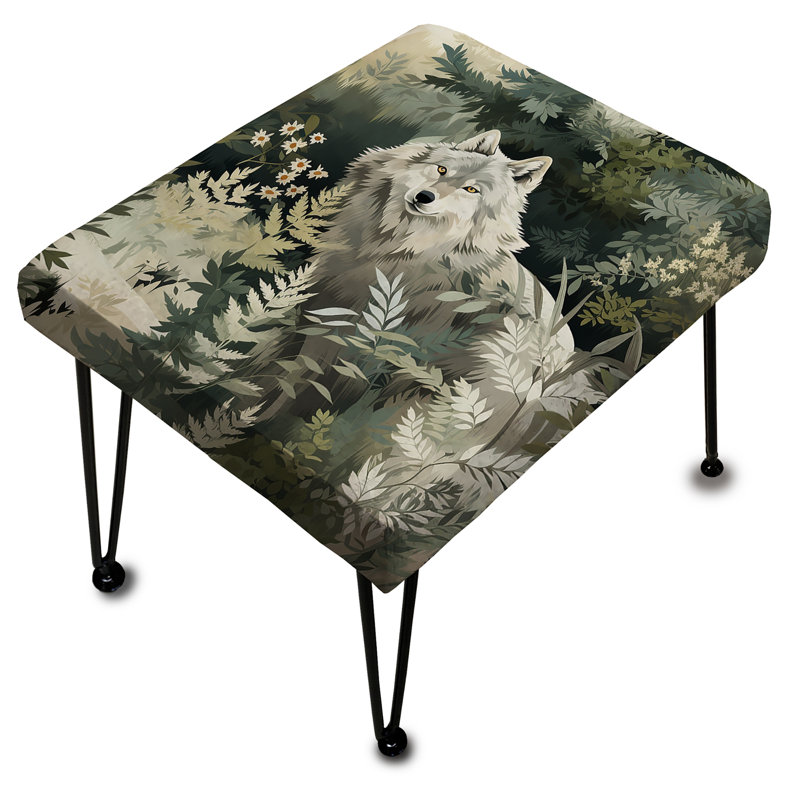 Hilrich - Repose-pieds rectangulaire imprimé animal