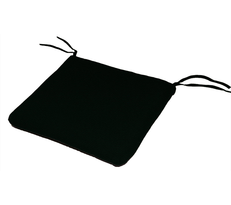 Outdoor 2.5'' Dining Chair Cushion, Canvas Raven Black Sunbrella® Canvas