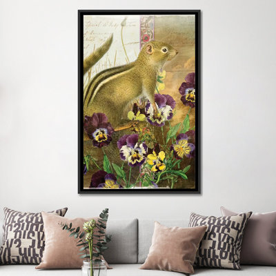 «Whimsical Animals Series: Chipmunk», impression sur toile tendue
