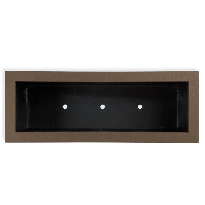 Milan Tall Polymer Box, 19"H x 46"W x 17"D, Chocolate Brown