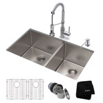 Standart PRO™ 33" L x 19" W Double Basin Undermount Kitchen Sink with Faucet