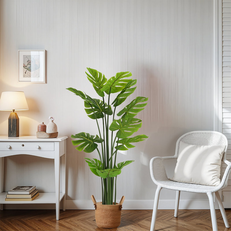 57 po plante artificielle avec pot Monstera Deliciosa