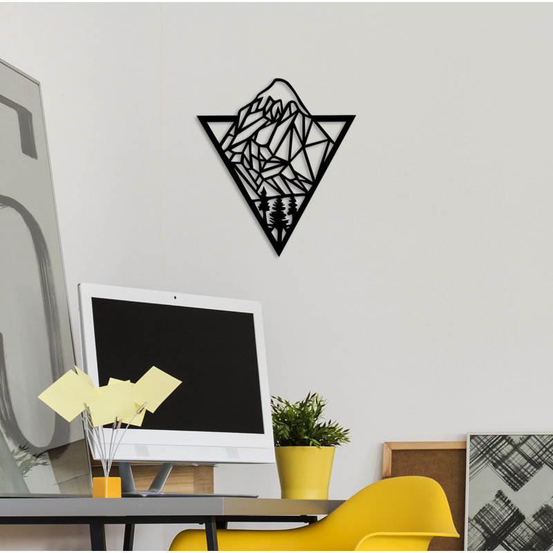 Decorative Metal Wall Accessory, Black, 20.1 x 22.4 inches | 100% Metal Construction, Thickness: 0.06 inches | Lightweight Design (1.4 lbs) | Perfect for Home or Office Decor, Stylish and Modern Look
