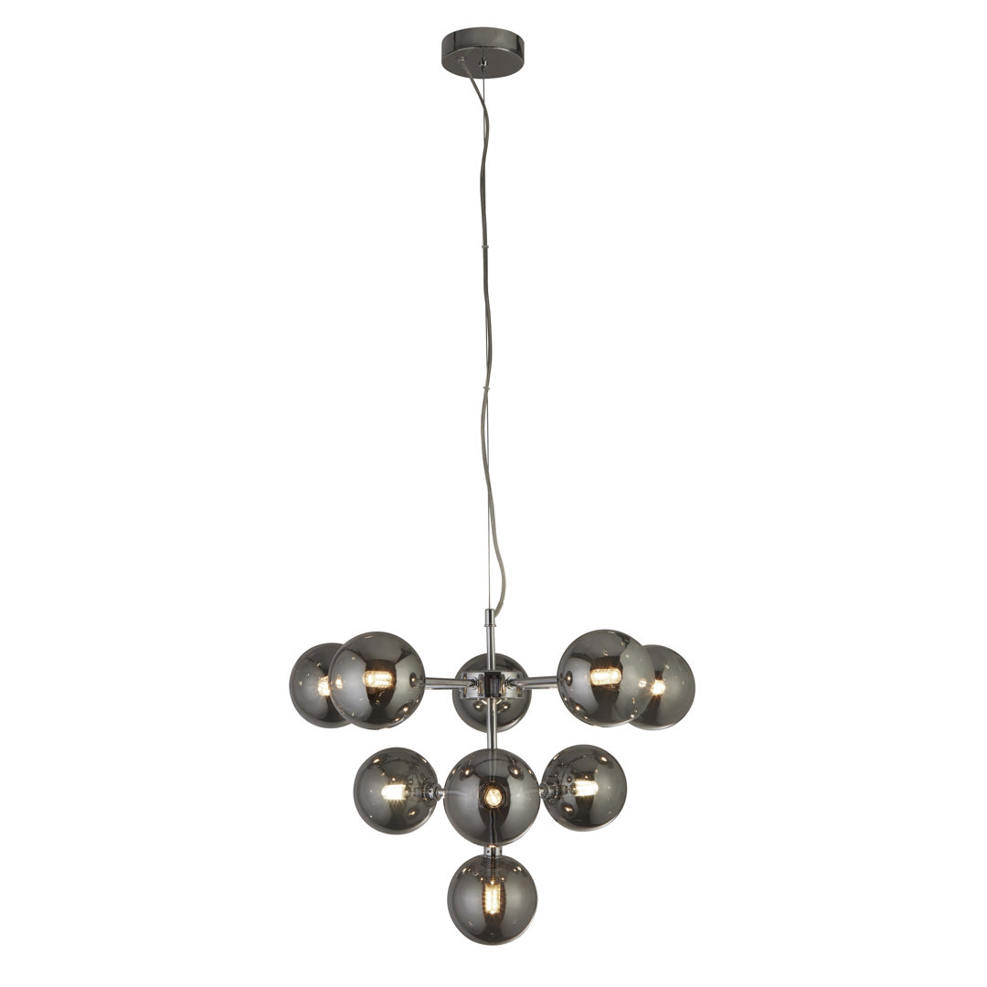 37cm H Metal Novelty Pendant Shade ( Uno ) in Grey