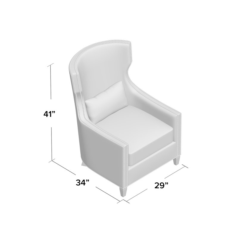 Fauteuil à oreilles à housse de coussin large de 29 po Corbin, Rylee Dusk