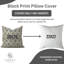 Housse de coussin à motif floral en lin Fab Divine, Amarbel noir-107396578-107396582