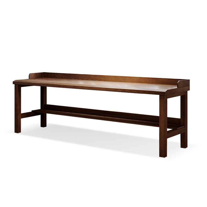 Bureau rectangulaire en bois massif brun noisette, H 31,5 po x l 78,74 po x P 23,62 po