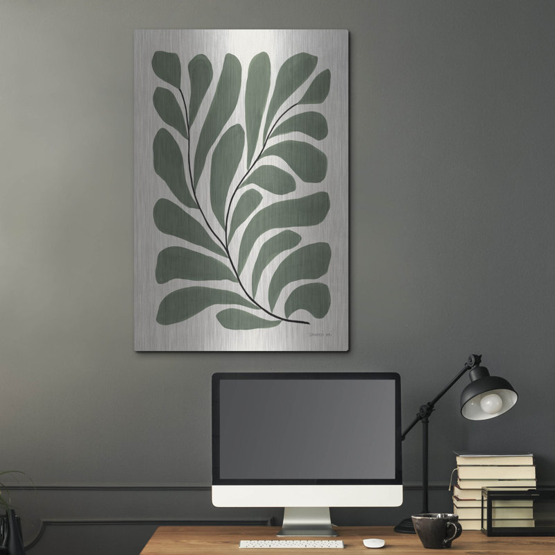 Winston Porter «Botanical Joy 1» par Danhui Nai, art mural en métal, H 36 po x l 36 po
