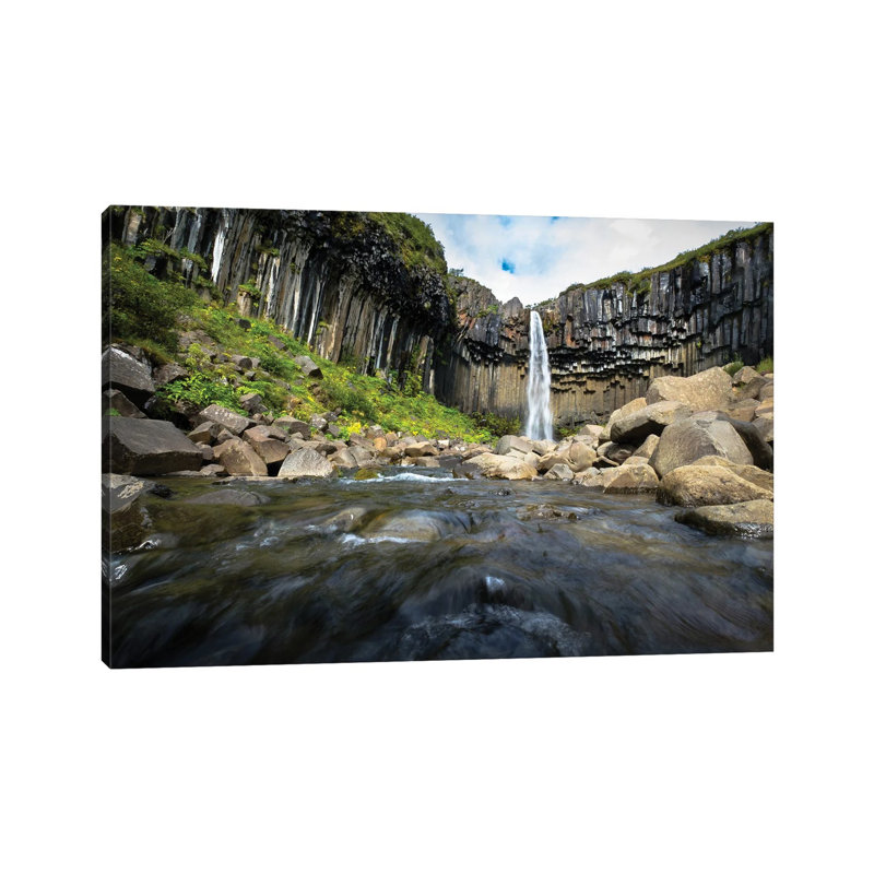 Waterfall, Iceland 1 Piece Wrapped Canvas Wall Art, 30.48 cm H x 45.72 cm W