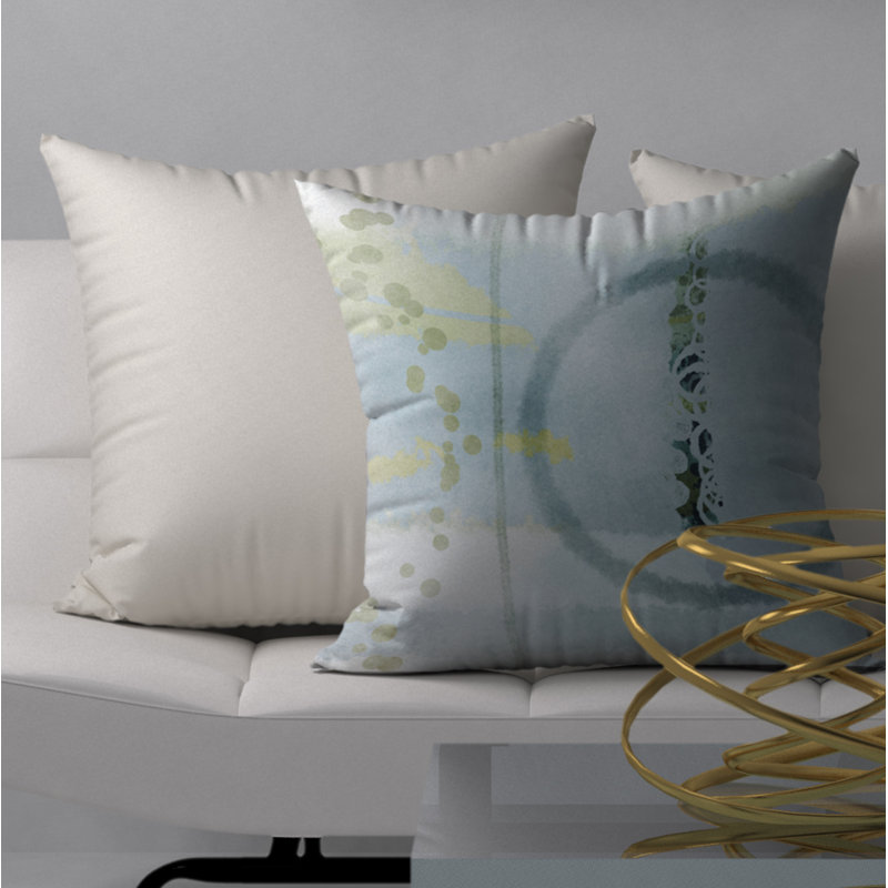 Abstract Reversible Throw Pillow, 18" x 18"