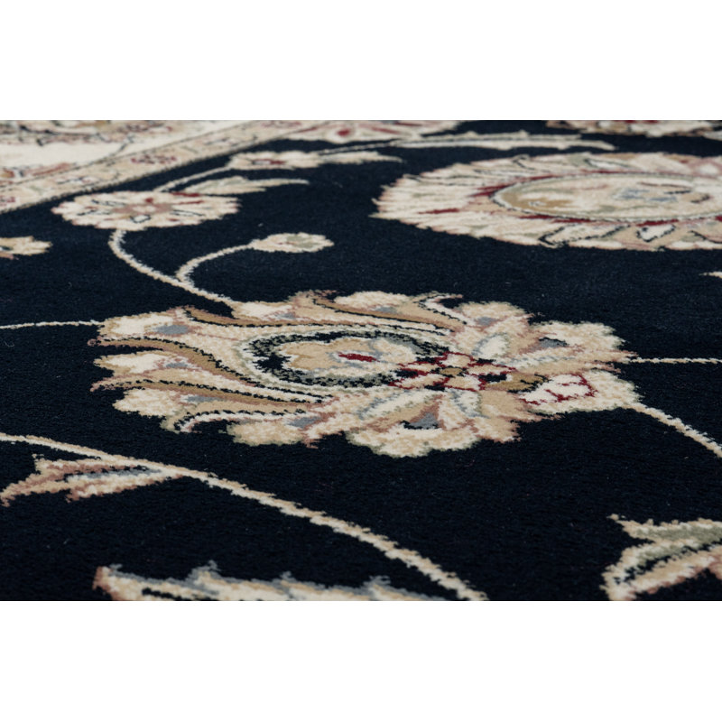 Tapis décoratif floral/beige Ancient Garden, Rond 7 pi 10 po