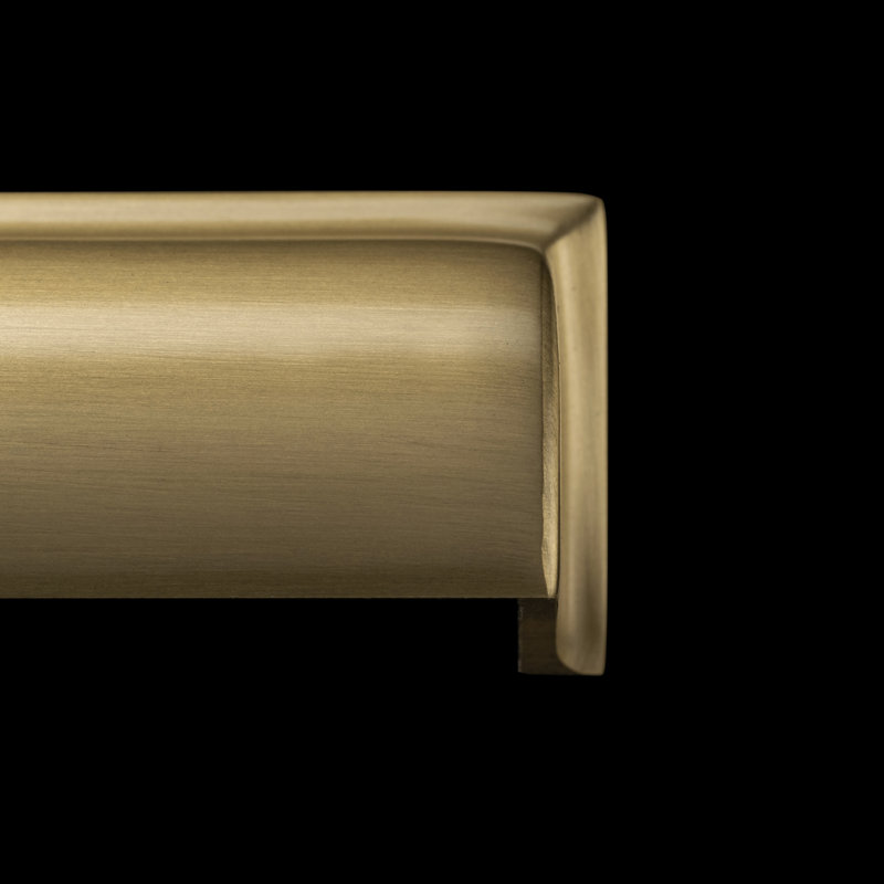 Parkview Cup / Bin Pull, 3", Satin Brass