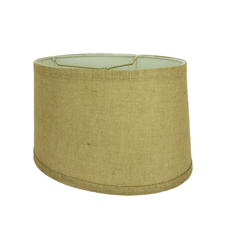 17" Burlap Oval Lamp Shade