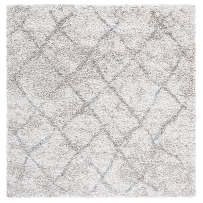 Tapis à poils longs Zettie, Carré 5 pi 1 po