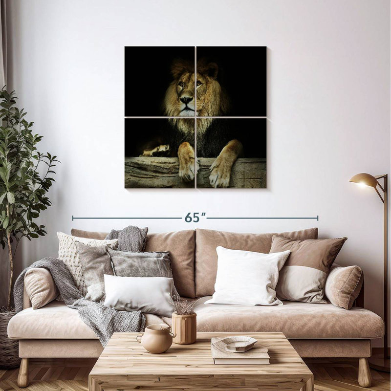 Brampt Imperious Lion, 38" H x 38" W