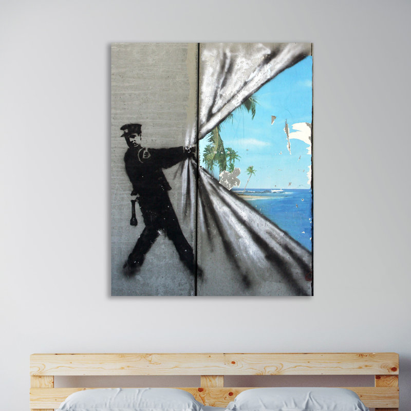 Covering Paradise by Banksy - Wrapped Canvas Print, 38 cm H x 30 cm W x 4 cm D