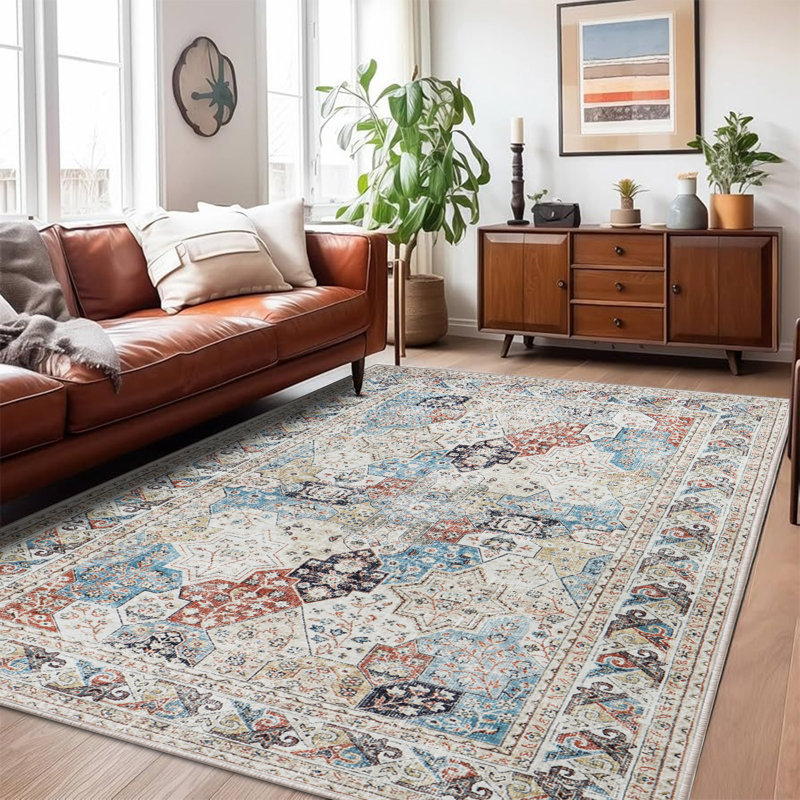 Arvada Vintage Look Shag Area Rug, Rectangle 40 x 60 cm