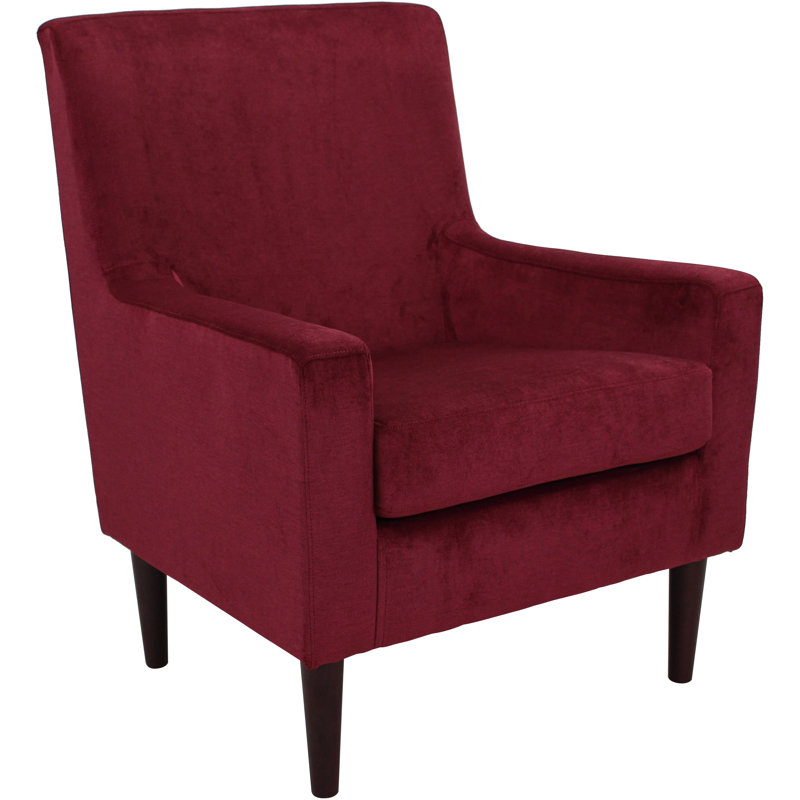 Donham Upholstered Accent Chair, Wine Red