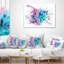 Tache de peinture bleue et mauve - coussin imprimé abstrait-30423027-30423023