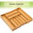 Bamboo Drawer Organizer - Expandable Silverware Organiz...