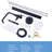 Double Handle Floor Mounted Freestanding Tub Faucet With Handheld Shower In Matte Black-116650091