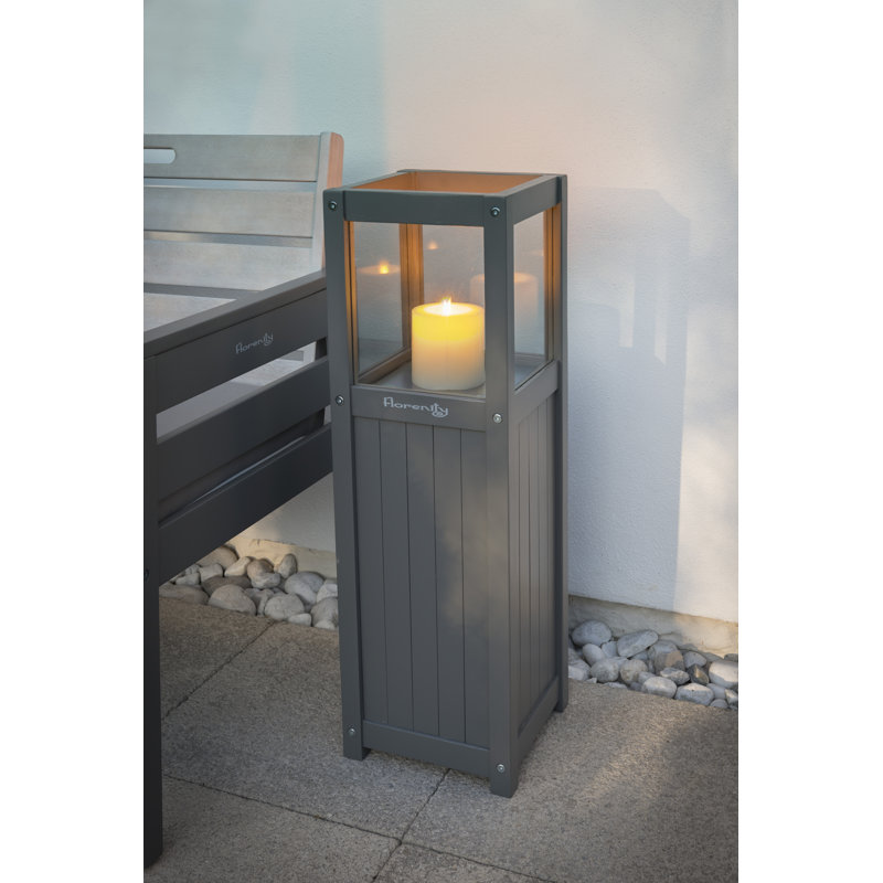 Aamber Wood Tabletop Lantern
