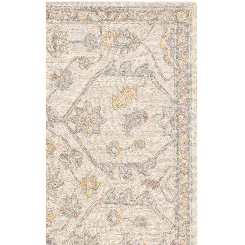 Blossom Hand Tufted Wool Moroccan Indoor Rug, Rectangle 4' x 6'