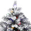 Arbre de Noël artificiel pin pré-éclairé en flocage préinstallé avec multi lumières 7,5 pi