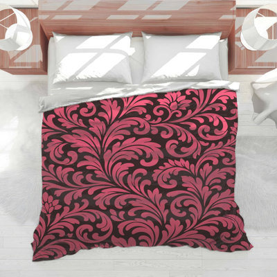 Pink Floral Damask Comforter