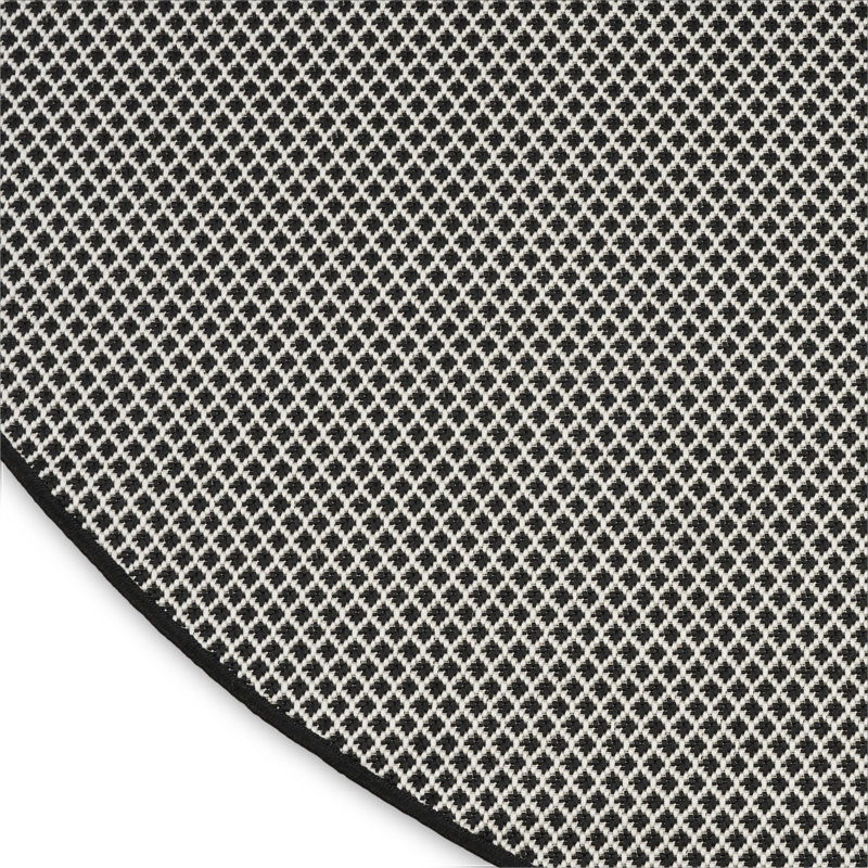  Courtyard 8' x Round Green Modern Rug, Round 8'