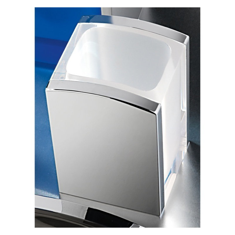 Aedis Toothbrush Holder, Transparent / Chrome