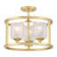 Plafonnier semi-encastré 3 lumières Maroney-1134721915