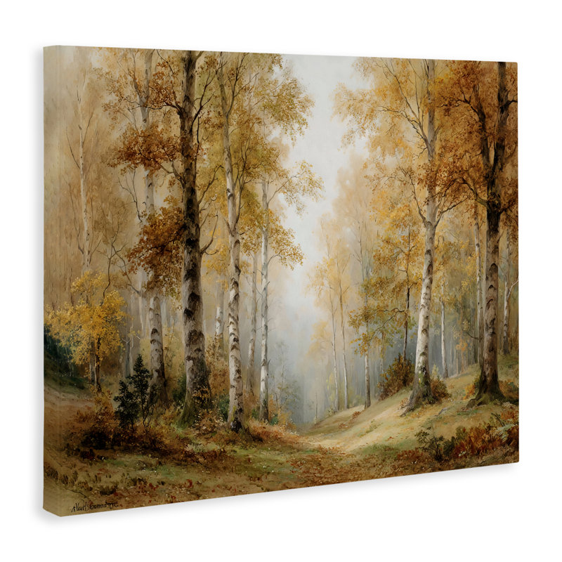 Toile Birch Forest Pathway, design par LSR Design Studio, H 16 po x l 20 po