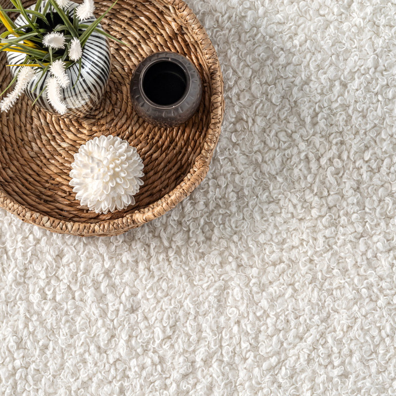 Tapis à poil long lavable en machine Lluvia, Rectangle 4 pi x 6 pi