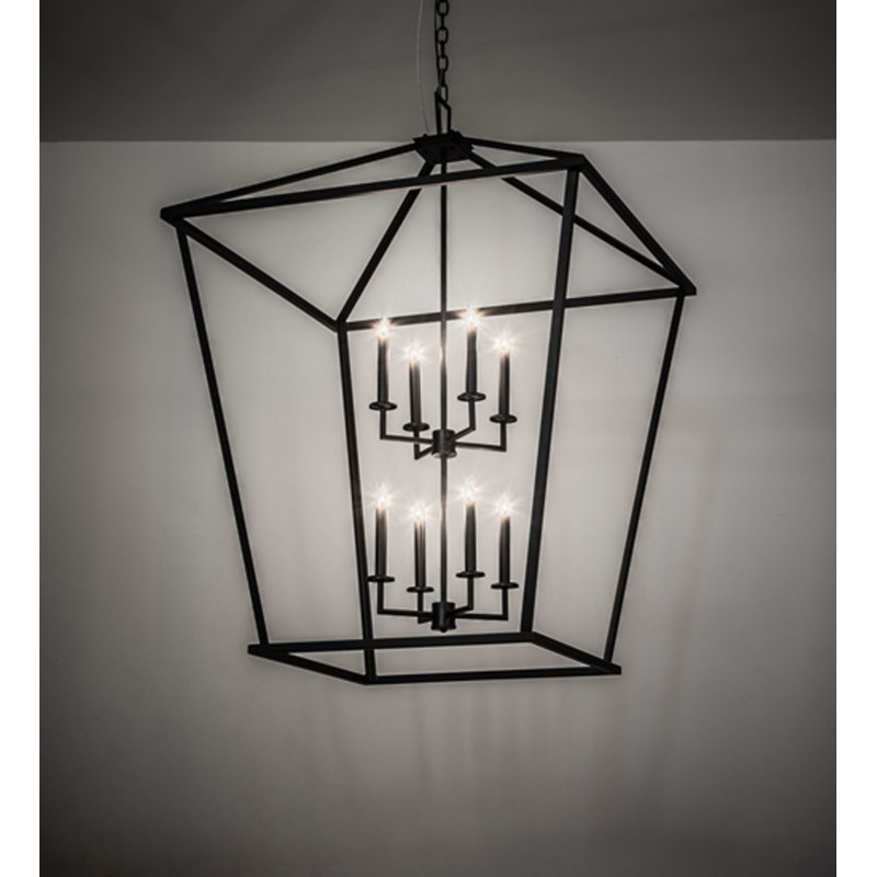 Kitzi 8 - Light Chandelier, 52" H x 51" W x 51" D, Black