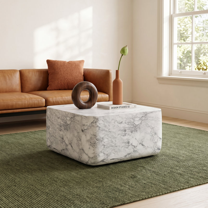 Antrim Coffee Table - White, White/Gray