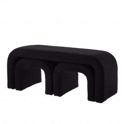 Ensemble de 3 repose-pieds rembourrés en forme de U
