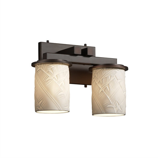 Éclairage pour meuble-lavabo 2 lumières droit Katya, Noir mat, Dent de scie