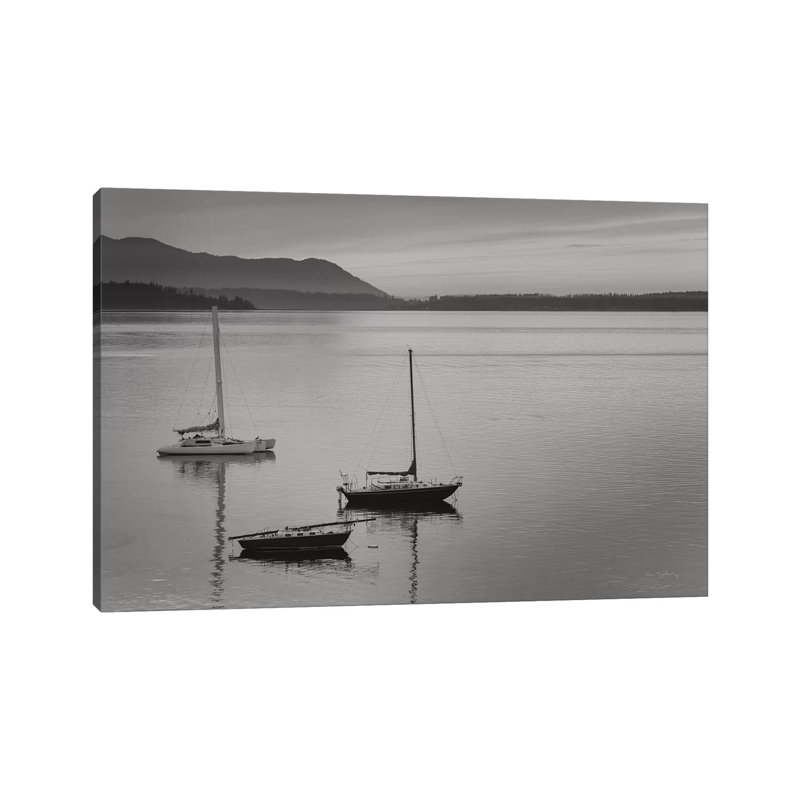 Bellingham Bay In Black & White by Alan Majchrowicz - Wrapped Canvas Print, 20.32 cm H x 30.48 cm W