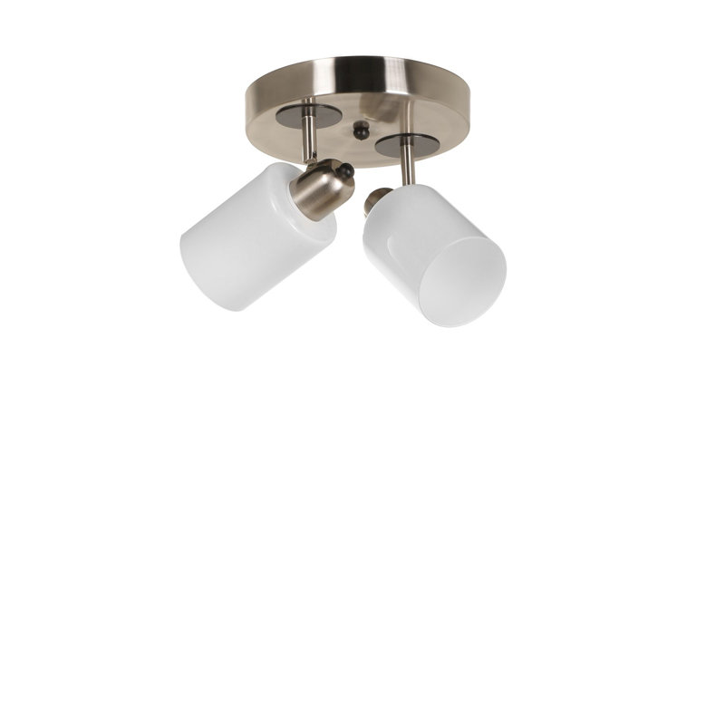 Lustre moderne avec corps en métal et capuchon en verre, 14,6 po de diamètre x 7,9 po de hauteur | Peinture électrostatique séchée au four, douille E27 (40 W maximum) | Design élégant blanc et gris pour la décoration d'hôtel et scandinave