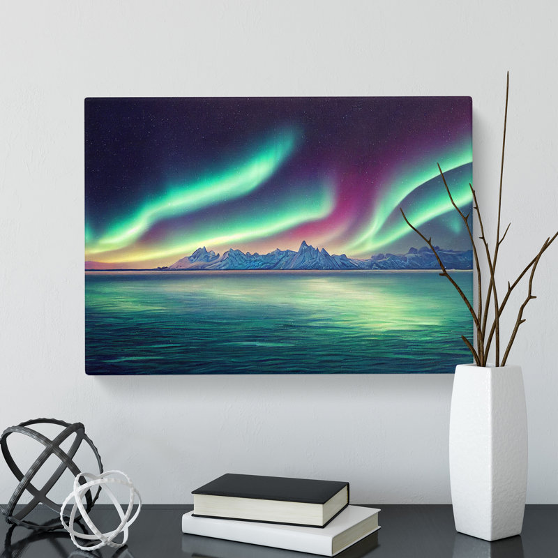 Mystical Northern Lights - Wrapped Canvas, 40cm H x 60cm W x 3cm D