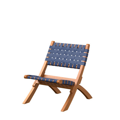 Chaise pliante Jalieah Patio Sense Sava, assise portative basse, bois d'acacia massif, intérieur / extérieur