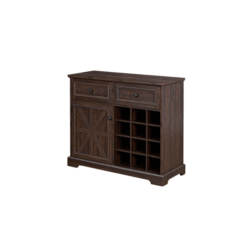 Armoire à vin avec 2 tiroirs Farmhouse, Espresso