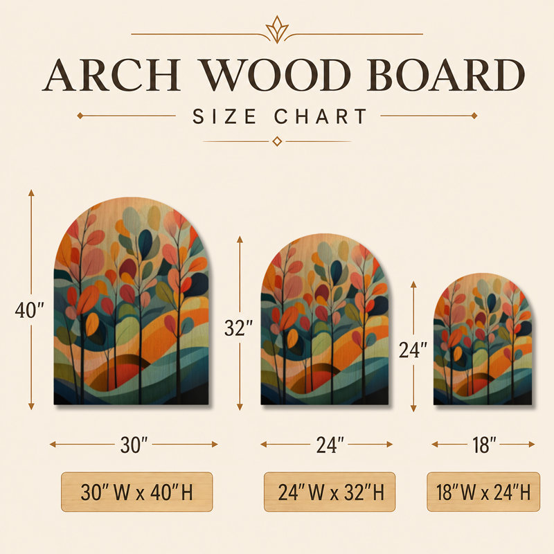 «Eucalyptus Blerie», art mural en bois, H 24 po x l 18 po, Arche