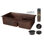 33" Hammered Copper Kitchen 60/40 Double Basin Sink with Short 5" Divider w/ Matching Drains and Accessories
